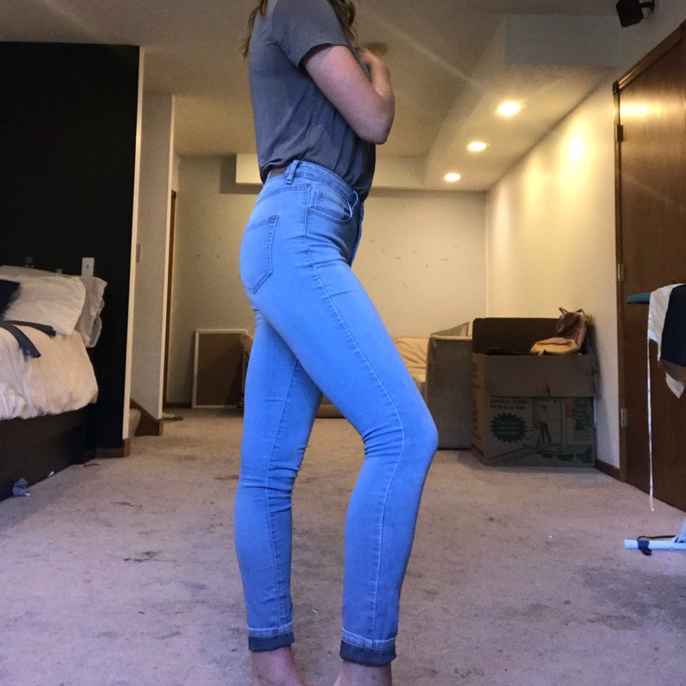 Light blue skinny jeans